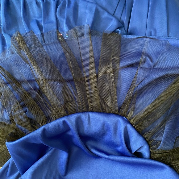 B.Darlin Halter mini Promo Dresses Royal Blue juniors size  7/8 Stone waistline - Picture 11 of 15